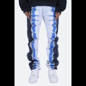 MNML D253 Denim Men’s Tie-Dye Jeans - Blue/Black 29” Waist - NWT